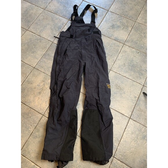 Mountain Hardwear Ski Pants Mens Small Black Conduit Bib Snowboarding - Picture 1 of 11